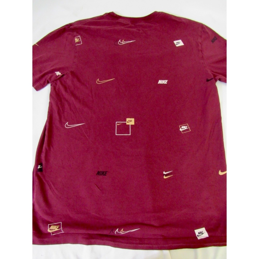 Nike Tee 100% Cotton All Over Short Sleeve T-Shirt Men's M